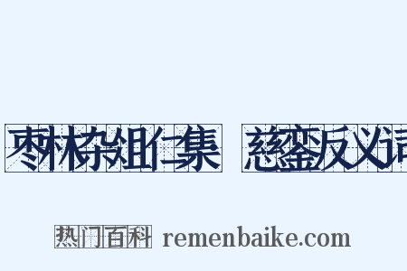 枣林杂俎仁集·慈銮反义词是什么意思的图片